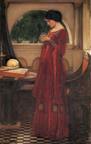 The Crystal Ball - The Crystal Ball by John William Waterhouse painted in 1902