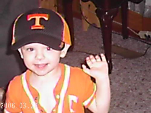 My little boy Tyler - This is a true Tennessee fan.He's so cute.