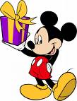 mickey mouse - mickey mouse with a present