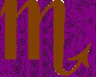 Scorpio - Scorpio is the eighth sign of the Zodiac and associated with intensity, passion, and power. Individuals born under this sign are thought to have a complex, emotional, analytical, focused, determined, hypnotic, and self-contained character, but one which is also prone to extremity, jealousy, possessiveness, stubbornness, and cruelty. In terms of anatomy, Scorpio is said to rule the pelvis, reproductive system and urinary system. In terms of geography Scorpio is linked with Egypt, Syria, Algeria, and Morocco.-- wikipedia