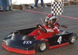 Racing - My youngest after his frist win.
