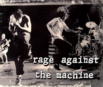 Rage Against the Machine pictures - Rage Against the Machine earned acclaim from disenfranchised fans (and not insignificant derision from critics) for their bombastic, fiercely polemical music, which brewed sloganeering leftist rants against corporate America, cultural imperialism, and government oppression into a Molotov cocktail of punk, hip-hop, and thrash. Rage formed in Los Angeles in the early '90s out of the wreckage of a number of local groups: vocalist Zack de la Rocha (the son of Chicano political artist Beto) emerged from the bands Headstance, Farside, and Inside Out; guitarist Tom Morello (the nephew of Jomo Kenyatta, the first Kenyan president) originated in Lock Up; and drummer Brad Wilk played with future Pearl Jam frontman Eddie Vedder. Rounded out by bassist Tim Bob (aka Tim C., born Tim Commerford), a childhood friend of de la Rocha's, Rage debuted in 1992 with a self-released, self-titled 12-song cassette featuring the song 'Bullet in the Head,' which became a hit when reissued as a single later in the year.