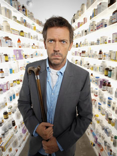 house - House, originally referred to as House, M.D., is an American medical drama television series created by David Shore and executive produced by film director Bryan Singer. The Emmy- and Peabody-award-winning medical drama debuted on November 16, 2004, on the FOX Network.  House stars British actor Hugh Laurie as the title character, a role for which he received a 2006 Golden Globe for Best Actor in a Drama. The third season of House premiered on September 5, 2006, in the United States and Canada. Laurie plays Dr. Gregory House, a maverick medical genius who heads a team of young diagnosticians at the fictional Princeton-Plainsboro Teaching Hospital in New Jersey. Each episode typically starts with a cold open somewhere outside the hospital, showing the events leading to the onset of illness for that week's patient, then features the team going to extraordinary lengths to diagnose and treat unusual ailments.  Dr. House's begrudging fulfillment of his mandatory clinic duty is a recurring subplot on the show. During clinic duty, House confounds patients with his eccentric bedside manner and often unorthodox treatments, but impresses them with rapid and accurate diagnoses after seemingly not paying attention. In one episode, House diagnoses an entire waiting room full of patients on his way out of the clinic. Often, some of the simpler problems House faces in the clinic help him solve the main case of the episode.  Many of the illnesses and conditions encountered during the series could have been solved earlier if the patient/patients' families had not lied or hidden other symptoms (lying about having an affair that led to the mystery disease, lying about an underlying disorder, lying about jobs that lead to the mystery disease, and so on), thus every episode lends more and more backing to House's beloved stock phrase, 'Everybody lies'.  The opening sequence of each episode introduces the patient who will be the focus of the story, but this sequence is often deliberately misleading, causing the viewer to assume that another (often secondary or background) character will be the one to fall victim to illness.  Several episodes feature the unusual practice of entering a patient's house with or without their permission in order to search for clues that might suggest a certain pathology. The creator, David Shore, originally intended for the show to be a CSI-type show where 'germs were the suspects'[1], but has since shifted much of the focus to the characters rather than concentrating solely on the environment.  House is victim to an infarction in his right leg, which was misdiagnosed by his doctors and resulted in muscle death prior to the events of the series. Despite a corrective operation, House is in near-constant pain and walks with a severe limp, carrying a trademark cane. He bears a terrible scar on his thigh where the dead muscle was excised. He develops an addiction to Vicodin through the course of the series. His colleagues frequently suggest that his physical pain affects his medical judgment and exacerbates his irritable personality, although his ex-girlfriend Stacy later says House had the same personality before he was in constant pain. In Season 3, Episode 4 it is suggested that he might have Asperger syndrome, although this is quickly revealed by Wilson to be a plot to get the blood-stained carpet House was standing on when he was shot, back into his office. Unlike many (though not all) with Asperger's, House has a strong ability to read people and social cues. However, he simply doesn't care about the feelings behind them except when he can use them to his advantage. Also, it is suggested throughout the series by fans and sometimes by Dr. Cuddy that House's pain may be psychosomatic, and be brought on by an unconscious need for the pain instead of his leg hurting himself.  In the season 2 finale, House is shot by a man who he believes is a former patient's husband, and receives an experimental ketamine treatment that results in a complete recovery of function in his leg and the absence of pain. Nearly the entire episode is later revealed to have been hallucinated in the minutes between the actual shooting and being wheeled into the emergency room, where upon House asks to be given ketamine. This results in the cessation of House's leg pain, albeit temporary. The early episodes of season 3 concern House's struggles with his recurring leg pain and ongoing Vicodin addiction.  One of House's distinctive traits is his low tolerance for boredom, which results in his unusual role in the series' hospital. When unoccupied or thinking, he has been seen juggling, listening to music, watching soap operas, constructing elaborate contraptions from objects in his office,playing with a ball or yo-yo and, most frequently, twirling his cane with one hand. In many episodes, House can be seen playing a handheld video game console (typically Metroid Zero Mission on the Game Boy Advance SP at the beginning of Season 1 and Metroid Prime Hunters on the Nintendo DS towards the end of the series). At the end of Season 3, Episode 4 (Lines in the Sand), House acquires a patient's Sony PSP.  In spite of this apparent frivolity and impatience (with a 'nine to three' job), House is nevertheless dedicated once a problem takes his attention, and he cannot resist a challenge. Many of the critical diagnoses in the show come at the end of a long night's study. True to his tenacity, he enacts an elaborate plot and learns Hindi in order to avenge a slight, by a former colleague, from decades previous.  House also shares a number of personality quirks with the fictional detective Sherlock Holmes. The show's creator, David Shore, has said in an interview [2] that the character of Dr. House is indeed partly inspired by Holmes. This comes full circle as Arthur Conan Doyle modeled Holmes on his mentor and gifted surgeon, Dr. Joseph Bell.