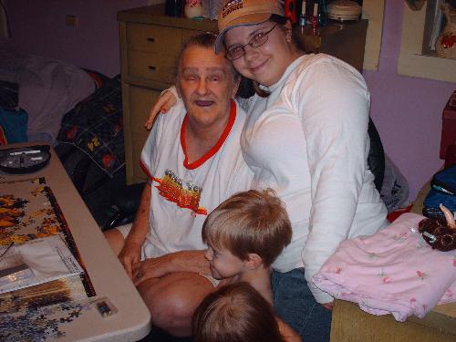 family - this day was mother days and we were havig fun taking pictures and laughing at one another