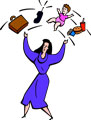 supermom! - only a mom can do many things at the same time.