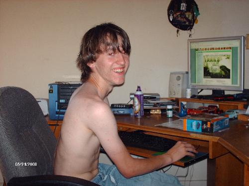 my step son - well he was playign a game please don't mind him