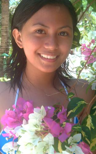 kathrine1 - me at the beach. luv those flowers.