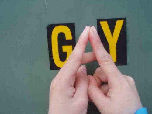 Gay - Just simple pic of the word Gay, thought it looked cool