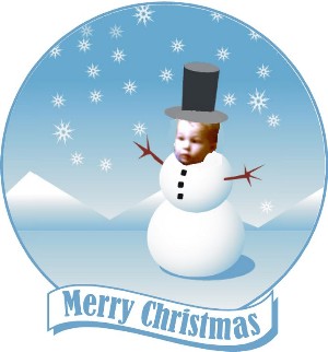Gavin Snowman - My nephew&#039;s head put onto a snowman body for the holidays!