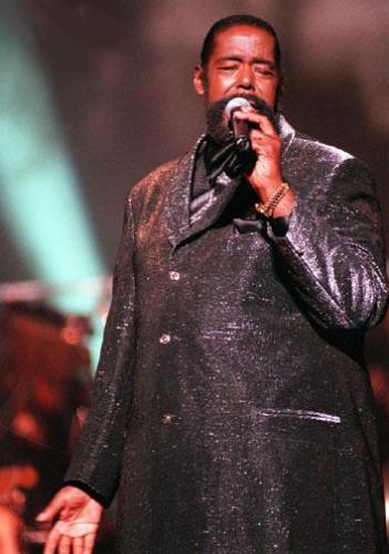 barry white  - standing up whit the mic.singing