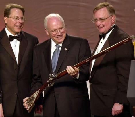 Cheney holding Gun - Cheney holding Gun