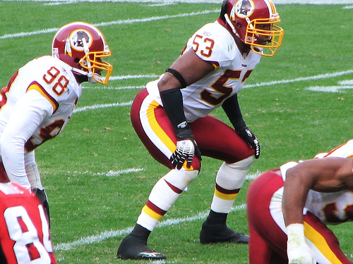 Washington Redskins vs. Atlanta Falcons pt. 5 - Picture of the washington redskins defense setup for the play.