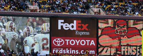 Washington Redskins vs. Phlidephia Eagles pt. 2 - The jumbo tron in the stadium.