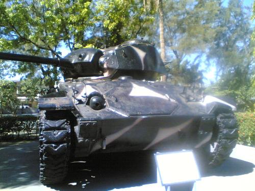 World War 2 tank - I dont know what is the name of this tank that is being used during world war 2, this taken in Lingayen Philippines where the United States made their psuh to the japanese in the Philippines.