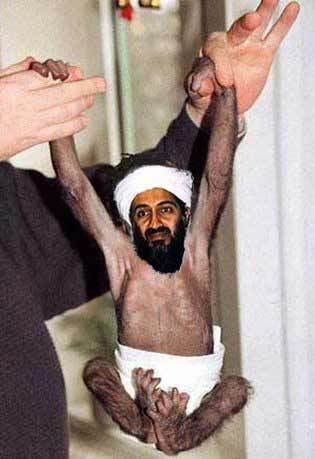 funny baby pictures - Osama Bin Ladan in safe hand