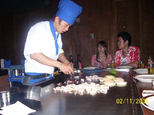 Japenese restaraunt - This is one of those places that they cook on a big grill in front of you. It was so much fun and interesting to watch all of the tricks.