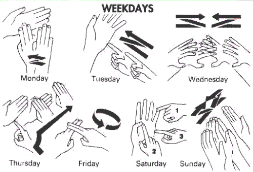 Days of the Week in Sign Language - Days of the Week in Sign Language