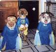 Trick Or Treaters - Children dressed up in costumes for Halloween.