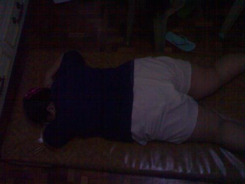 poor mattress - my 256 lbs employee while sleeping on the job!
