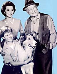Lassie - Lassie with Gramps, Jeff, and Jeff's mom Ellen