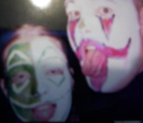 Me in my bf in facepaint - What can I say we get bored.
