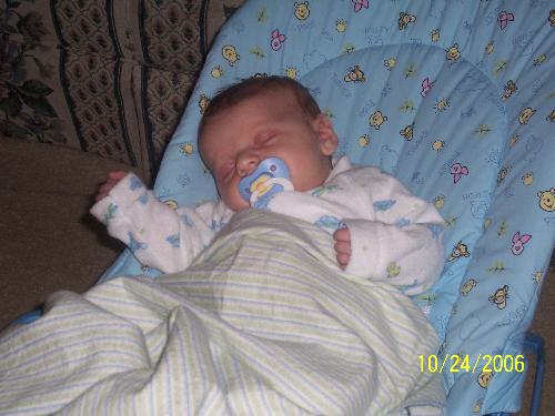 Garrett - Garrett in his bouncy seat