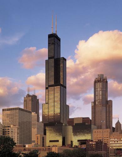 Skyscraper - The Sears Tower in Chicago is still the tallest building in the world with its antennas included. Skyscraper - The Sears Tower in Chicago is still the tallest building in the world with its antennas included.