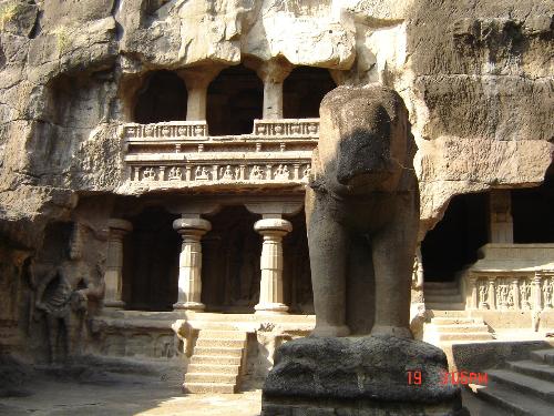 ellora caves - its a pleasure to see the caves and we wonder how they could have done such a beautiful job!
