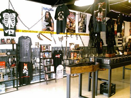Metal Hedz Store - This is a shot inside the store.
