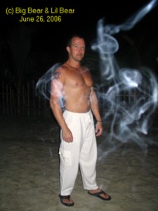Big Bear the genie - ready for a night out on the island, Puerto Galera