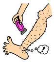 shaving legs - shaving your legs once a week, every other day or once a year.