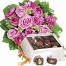 Flowers or chocolates - A picture of flowers and chocolates