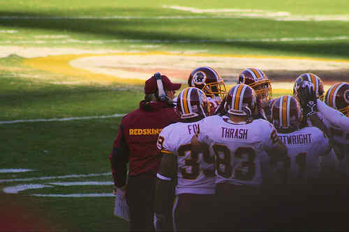 Washington Redskins vs. Phlidephia Eagles pt. 21 - The washington redskins players on the sideline.