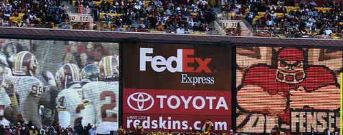 Washington Redskins vs. Phlidephia Eagles pt. 25 - Picture of the jumbo tron at the football stadium.