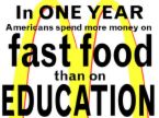 fastfood vs. education - fastfood vs. education