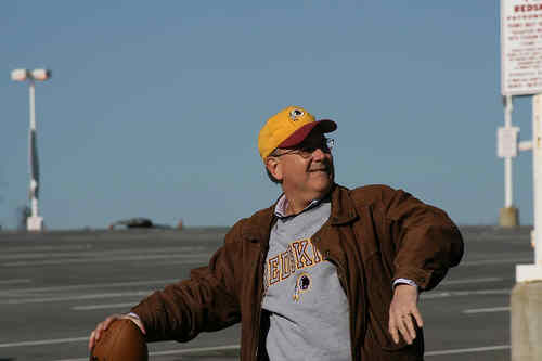 Washington Redskins vs. Phlidephia Eagles pt. 33 - One of the fans outside before the game throwing the football around.