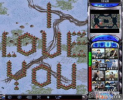 Red alert - Heck with word I Love You on the screen