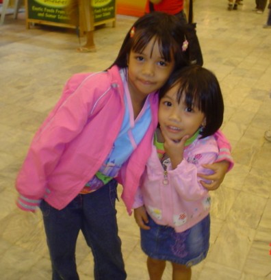 erika and angela - erika and angela, my two kids..erika my eldest daughter is now a 2nd grader..angela is a pre schooler..