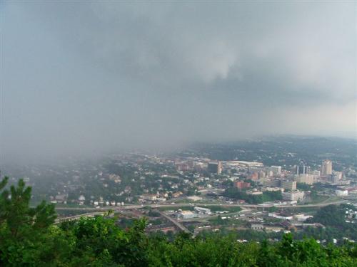 rain from muntain view - raining