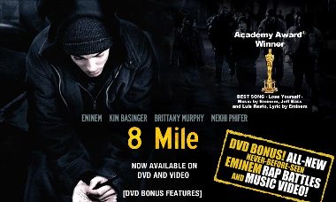 Eminem - Splash picture of Eminems movie 8 mile where 'Lose Yourself' is the soundtrack
