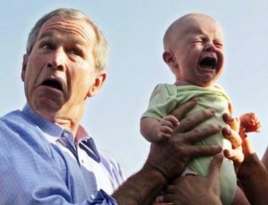 Most powerful man&#039;s most humurous pic? - The most powerful man&#039;s funniest pic I have ever seen. What really puts a jab into it is the image of the baby he was carrying. 