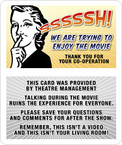 Courtesy Rules While Attending a Movie - Courtesy Rules While Attending a Movie