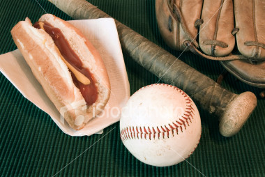 hot dogs and baseball - American Traditions