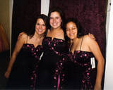 Prom Dresses - This is a picture of me and some friends trying on prom dresses.