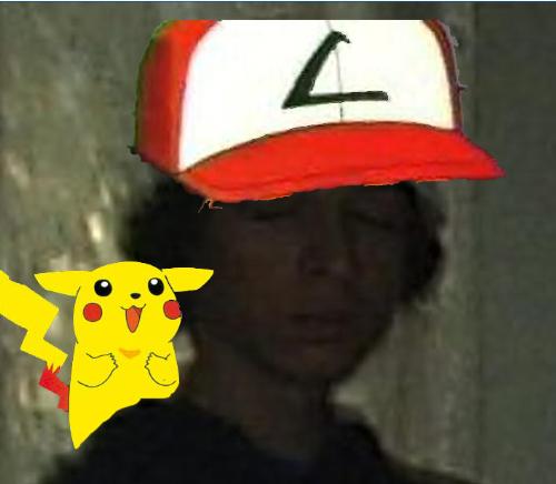 My friend ASH! - hahahaha this is a mountage by me. My friend Bruno_Ash with he's pikachu! hahahahahaa