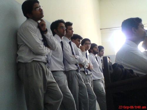 My class ppl - we all r standin in a punishment :P welll thts my class KAISER!!!(is its name):P