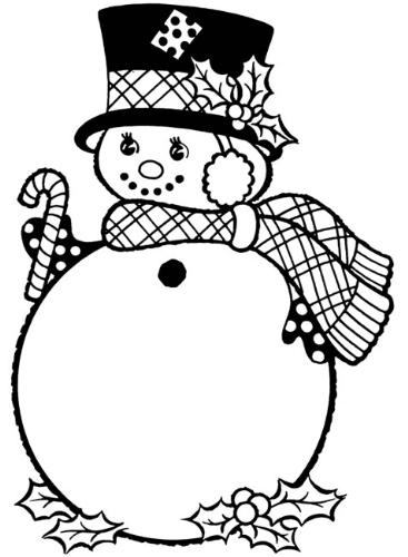 Round as a snowman - clip art from Dover publications Round as a snowman - clip art from Dover publications
