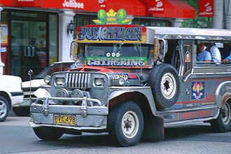 jeepney - already considered as a tourist attraction because of its many colors and decors.