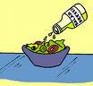 salad dressing - this is an image of a bowl of salad and salad dressing