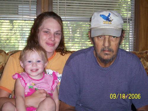 My father, my daughter and I - This is a photo of the last time I seen my father.  May he rest in peace...I miss him sooooo much!
